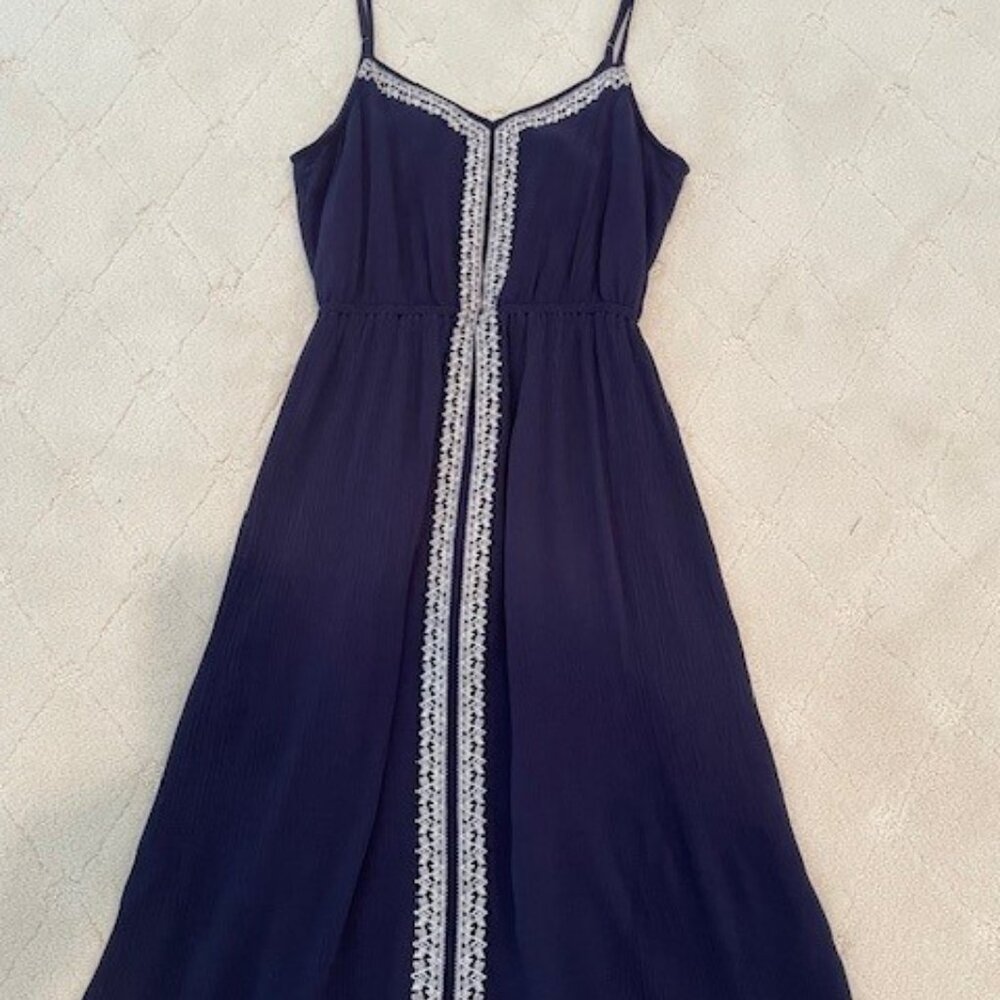 Two by Vince Camuto BOHO Sleeveless Spaghetti Strap Blue SunDress Dress – SMALL